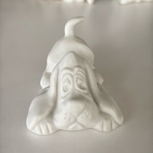 Vintage Hallmark 1975 Little Gallery Hound Dog Figure Fine Bisque Porcelain